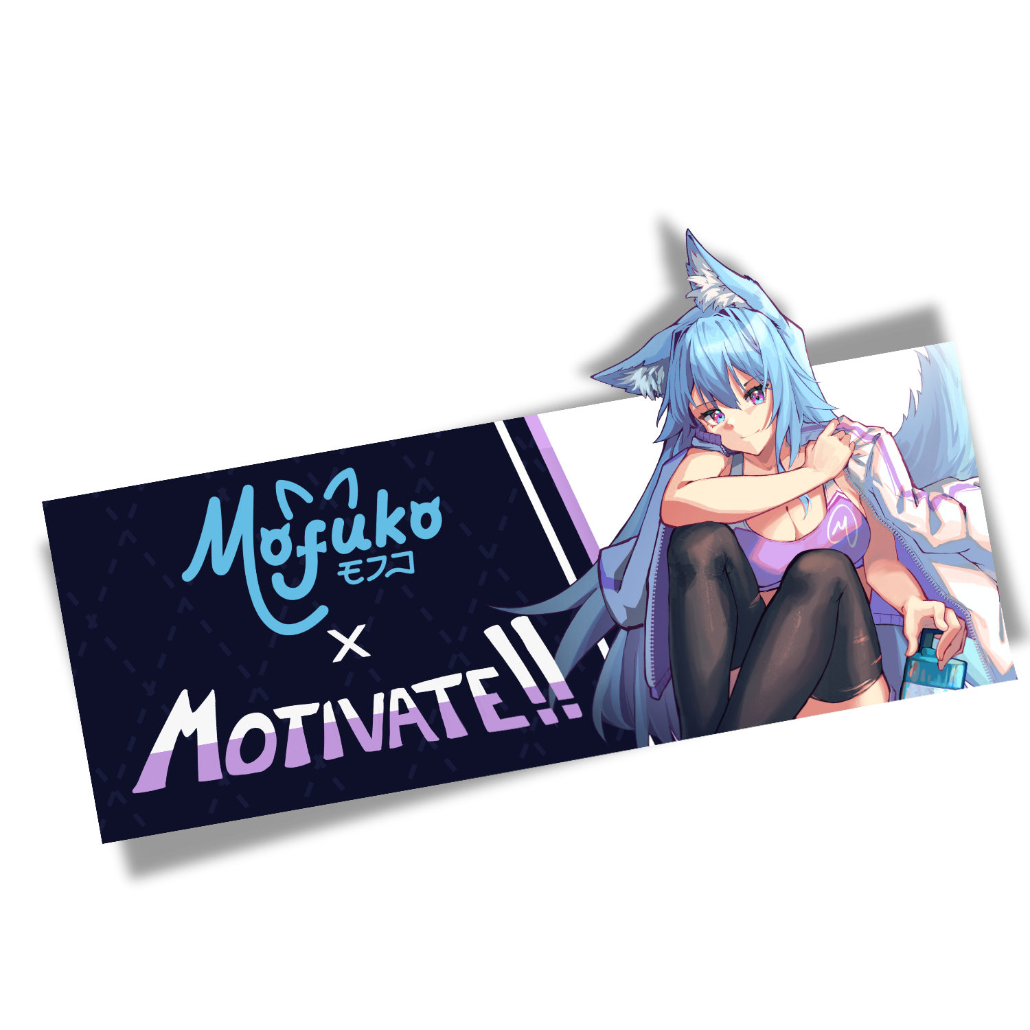 Mofuko x Motivate!! Heart Holographic Sticker